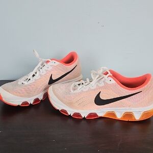 Nike White and Red Running Shoes